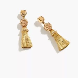 J.Crew Tassel ball earrings